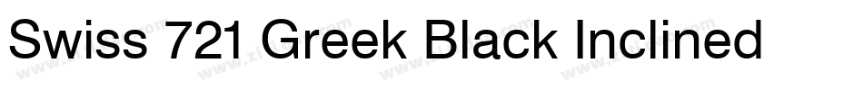 Swiss 721 Greek Black Inclined BT字体转换